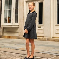 Appaman Party Dresses-Blair Bow Dress NoirMicroPlaid