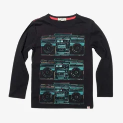 Appaman Graphic Tees-Boombox Graphic Tee Black