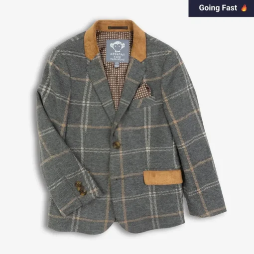 Appaman Vests & Jackets|Vests & Jackets-Club Jacket SmokyWindowpane