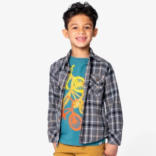 Appaman Flannels|Sweatshirts & Hoodies-Flannel Shirt GreigePlaid