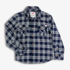 Appaman Flannels|Sweatshirts & Hoodies-Flannel Shirt NavyPlaid