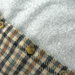 Appaman Flannels|Sweatshirts & Hoodies-Glen Hooded Shirt Beige/TealCheck