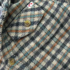 Appaman Flannels|Sweatshirts & Hoodies-Glen Hooded Shirt Beige/TealCheck