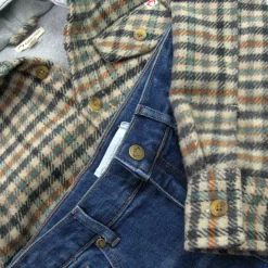 Appaman Flannels|Sweatshirts & Hoodies-Glen Hooded Shirt Beige/TealCheck