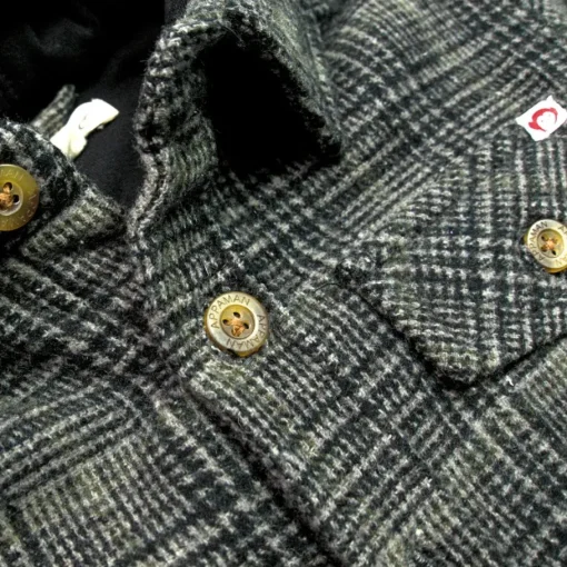 Appaman Flannels|Sweatshirts & Hoodies-Glen Hooded Shirt Black/MossPlaid