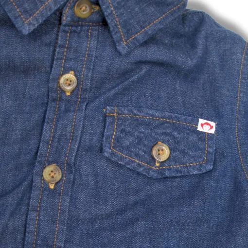Appaman Sweatshirts & Hoodies-Glen Hooded Shirt DenimBlue