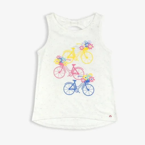 Appaman Tanks|Tees-Hazel Top SpeckledWhite