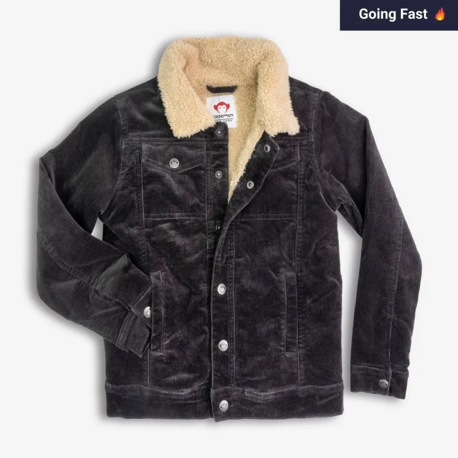 Appaman Winter Coats|Winter Coats-Heritage Cord Jacket VintageBlack