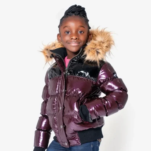 Appaman Winter Coats|Winter Coats-Kyla Puffer Coat Burgundy/Black