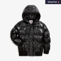 Appaman Winter Coats|Down Coats-Puffy Coat BlackGlitter
