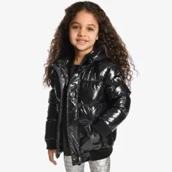 Appaman Winter Coats|Down Coats-Puffy Coat BlackGlitter