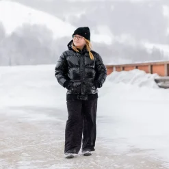 Appaman Winter Coats|Down Coats-Puffy Coat BlackGlitter