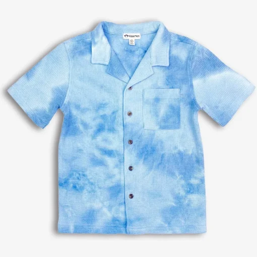 Appaman Henleys & Polos-Resort Shirt BlueTieDye