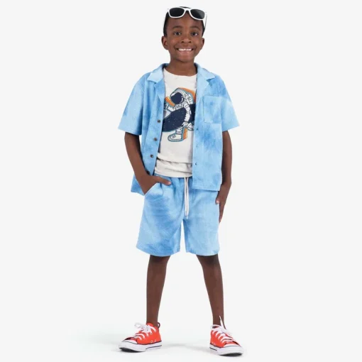 Appaman Henleys & Polos-Resort Shirt BlueTieDye