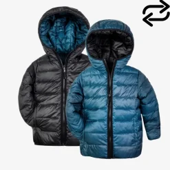 Appaman Winter Coats|Winter Coats-Reversible Puffer BlueWave