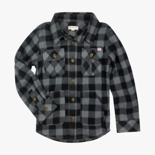 Appaman Flannels|Sweatshirts & Hoodies-Snow Fleece Shirt BlackCheck