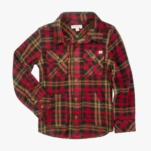 Appaman Flannels|Sweatshirts & Hoodies-Snow Fleece Shirt RioRedPlaid