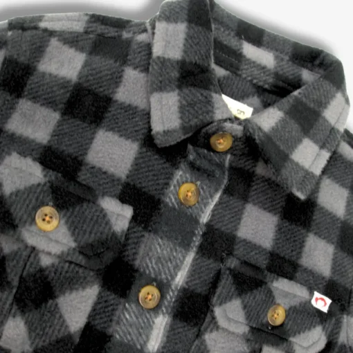 Appaman Flannels|Sweatshirts & Hoodies-Snow Fleece Shirt Grey/BlackCheck