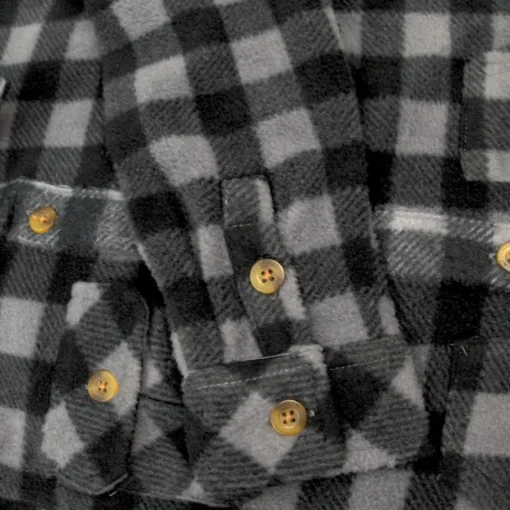 Appaman Flannels|Sweatshirts & Hoodies-Snow Fleece Shirt Grey/BlackCheck