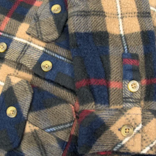 Appaman Flannels|Sweatshirts & Hoodies-Snow Fleece Shirt Navy/KhakiPlaid