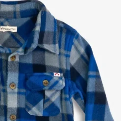 Appaman Flannels|Sweatshirts & Hoodies-Snow Fleece Shirt Blue/TaupePlaid