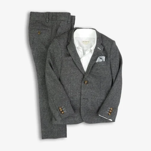 Appaman Suits-Stretchy Mod Suit NoirMicroPlaid