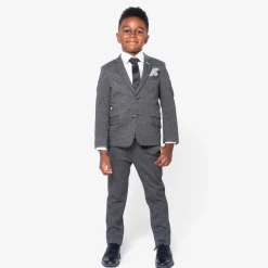 Appaman Suits-Stretchy Mod Suit NoirMicroPlaid
