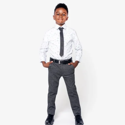 Appaman Separates|Suit Pants-Stretchy Suit Pant NoirMicroPlaid