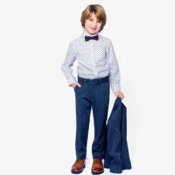 Appaman Separates|Suit Pants-Stretchy Suit Pant IndigoWalesCheck