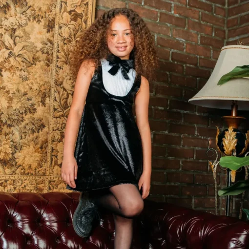 Appaman Party Dresses-Tuxedo Dress BlackVelvet